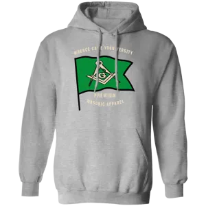 Premium Masonic Apparel Pullover Hoodie(green flag)
