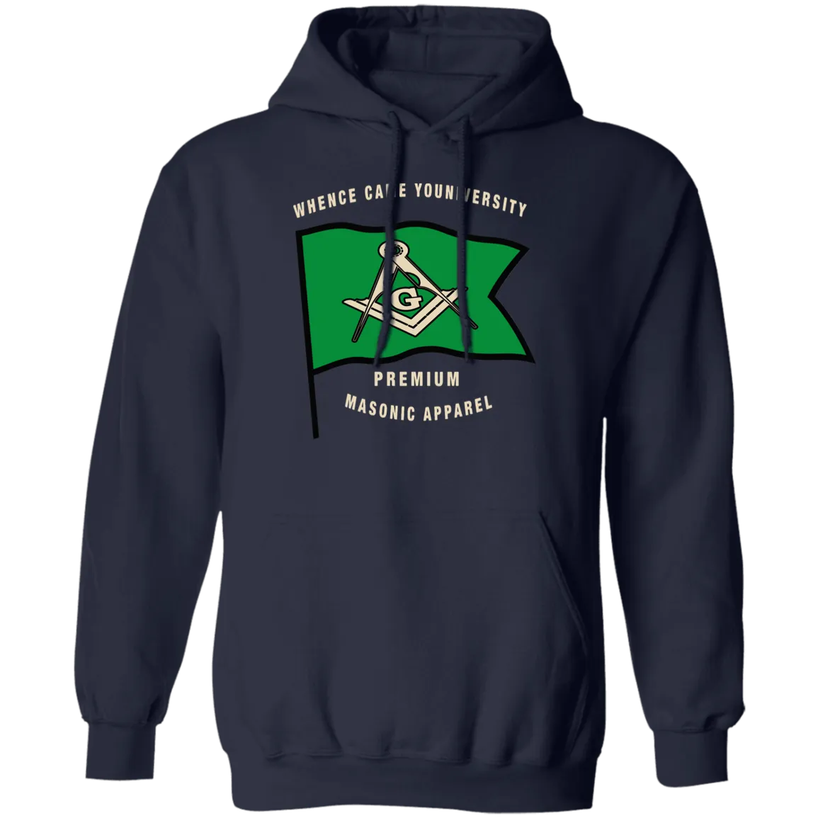 Premium Masonic Apparel Pullover Hoodie(green flag)