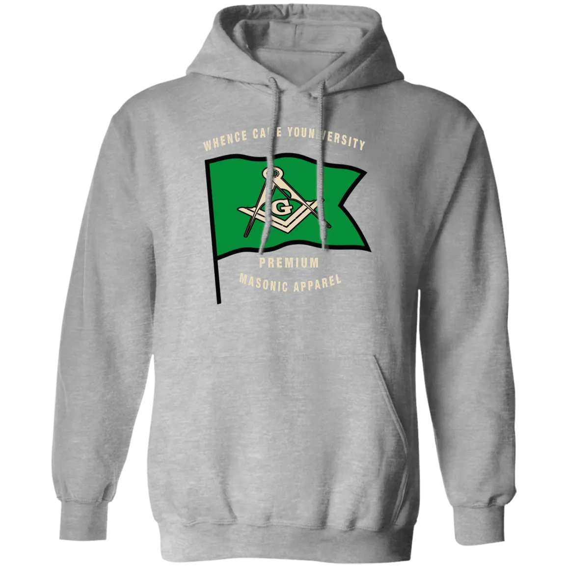 Premium Masonic Apparel Pullover Hoodie(green flag)