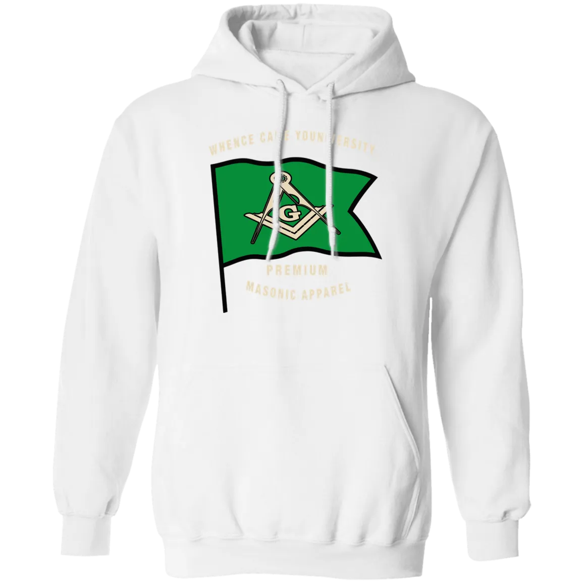 Premium Masonic Apparel Pullover Hoodie(green flag)