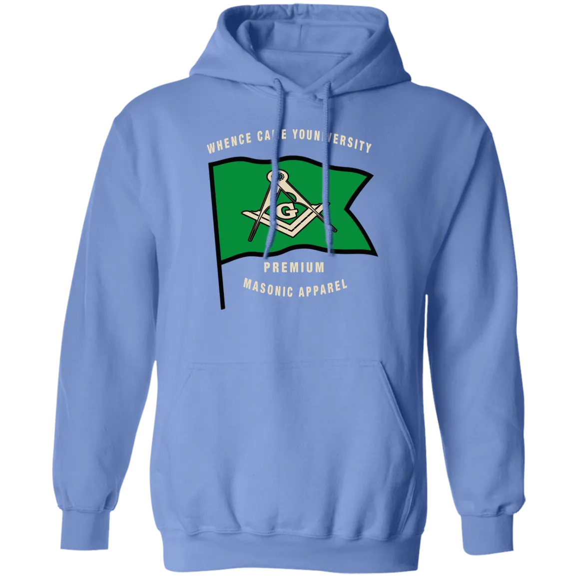 Premium Masonic Apparel Pullover Hoodie(green flag)