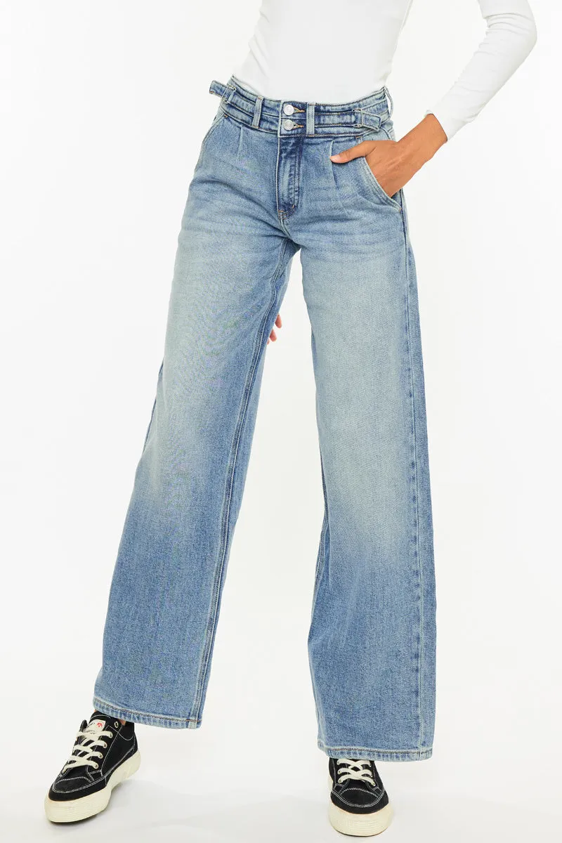 Promise High Rise Wide Leg Jeans