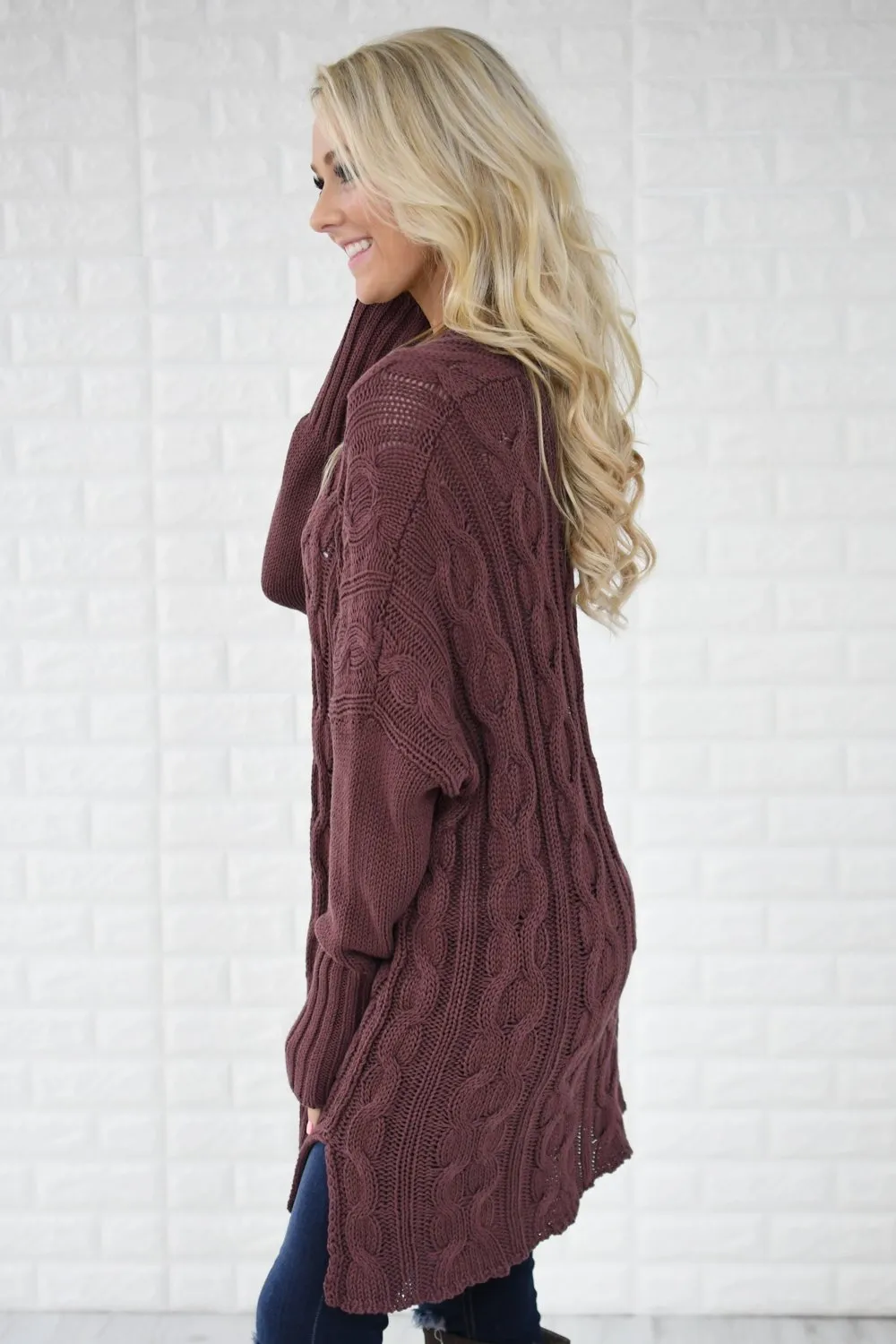 Purple V-Neck Sweater