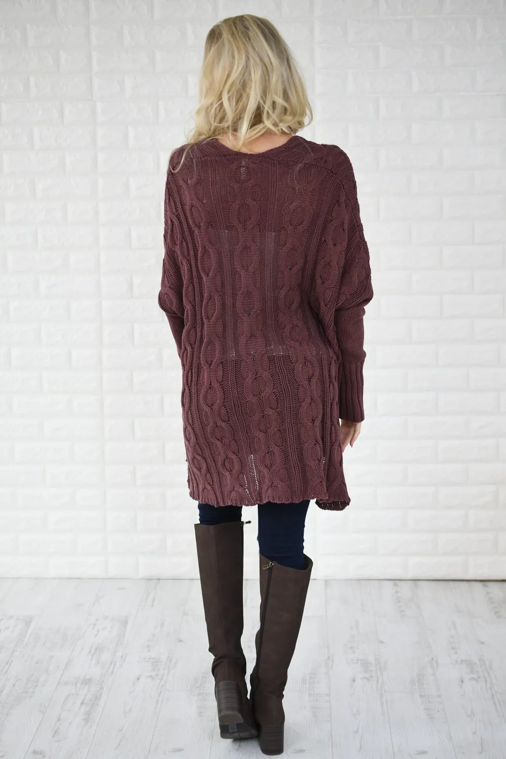 Purple V-Neck Sweater