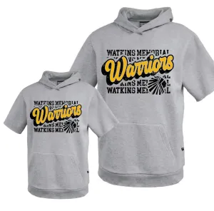 PY8220- WATKINS WARRIORS- FLEECE SHORT HOODIES YOUTH & ADULT- WARRIORS SCRIPT