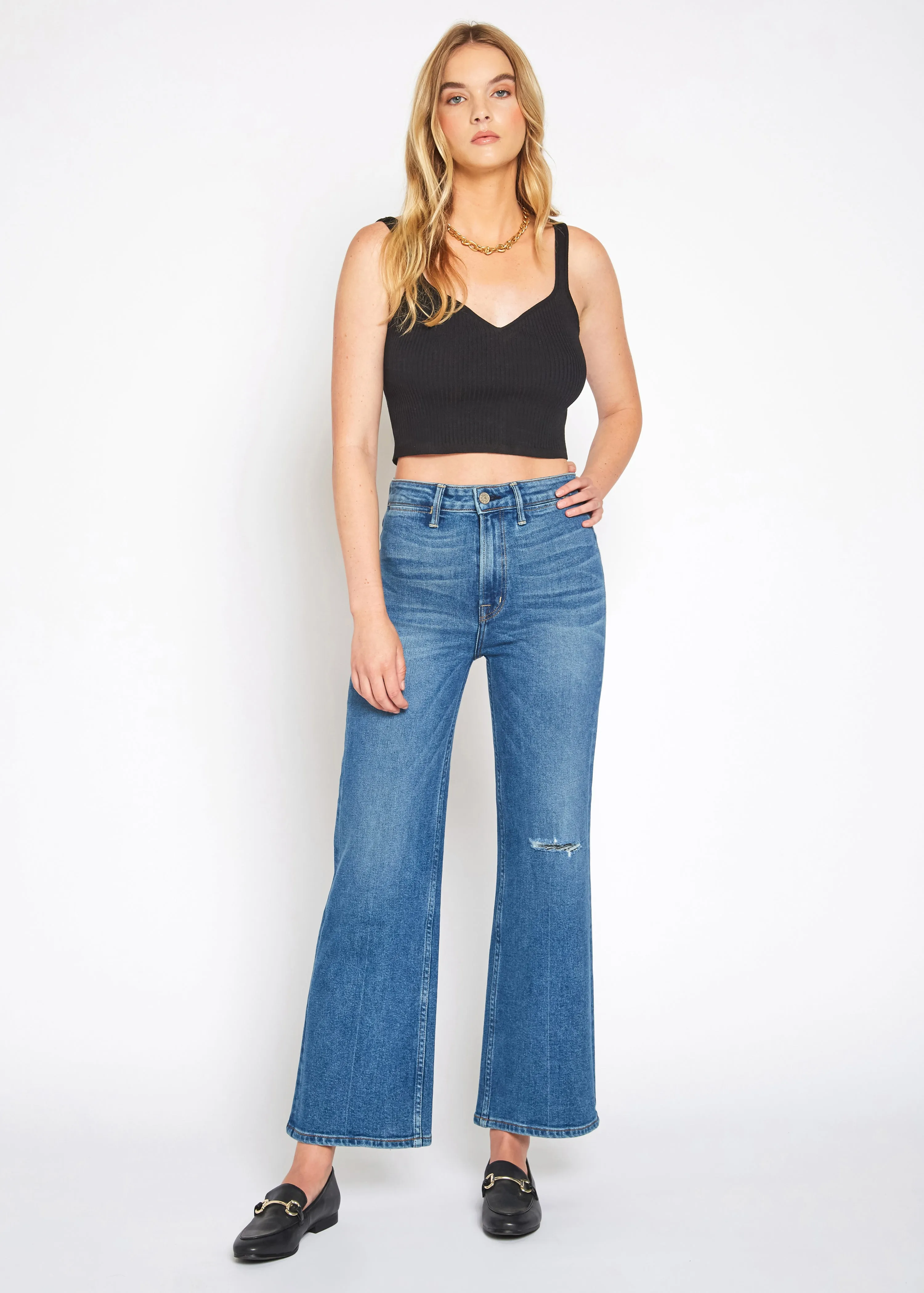 Queen High Rise Crop Wide Leg