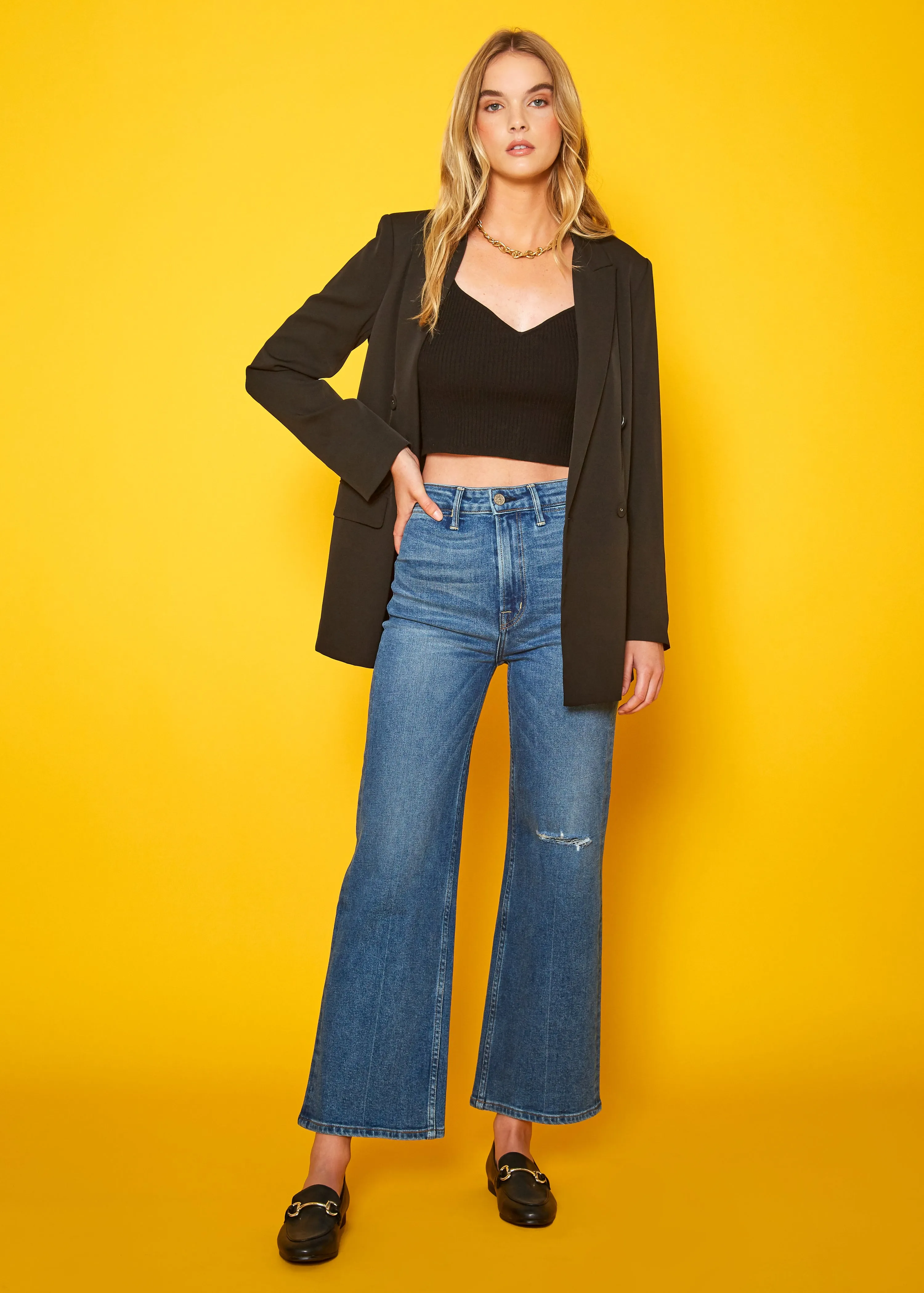 Queen High Rise Crop Wide Leg