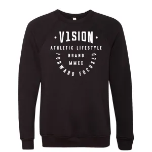 "Forward Focused" Lightweight Crewneck Sweatshirt "Black"