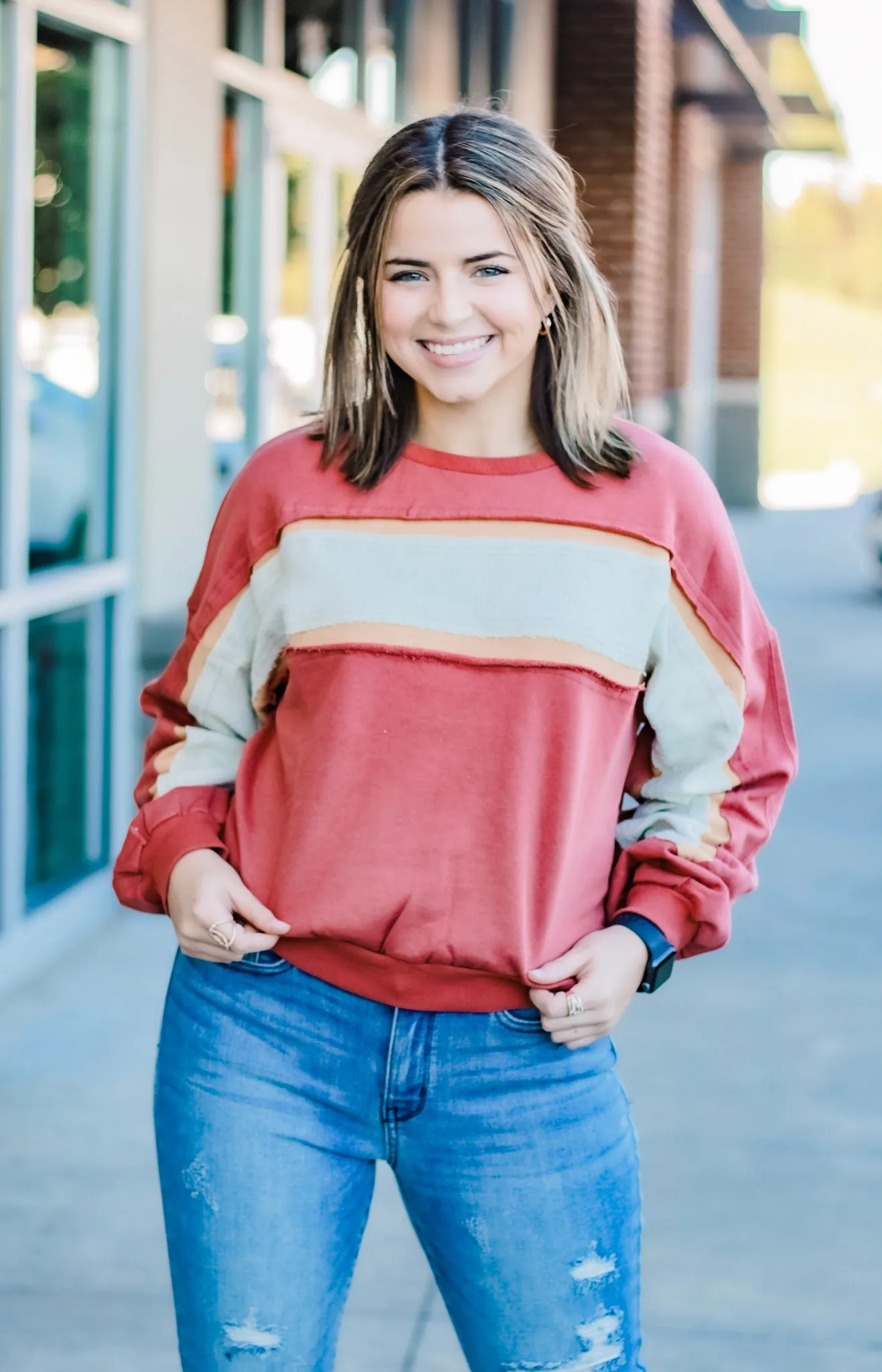Racing Stripes Pullover
