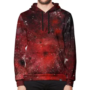 Red Galaxy Craters Pullover Hoodie