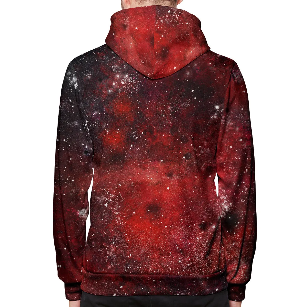 Red Galaxy Craters Pullover Hoodie
