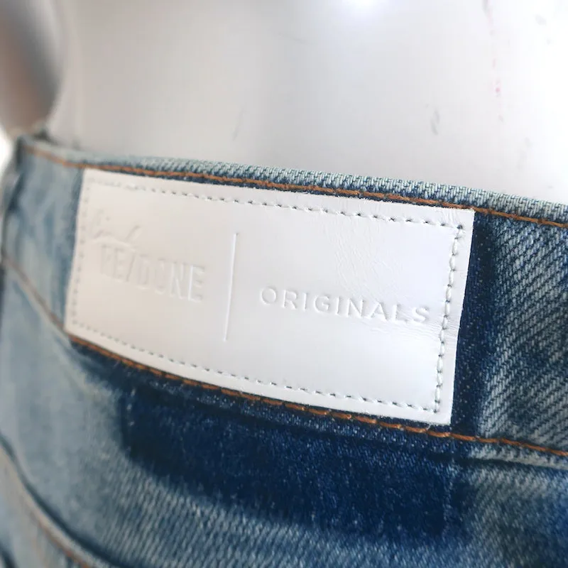 RE/DONE Cindy Crawford High Rise Stretch Jeans Super Light Blue Size 32