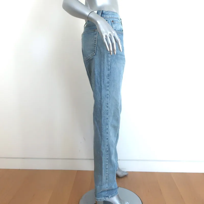 RE/DONE Cindy Crawford High Rise Stretch Jeans Super Light Blue Size 32