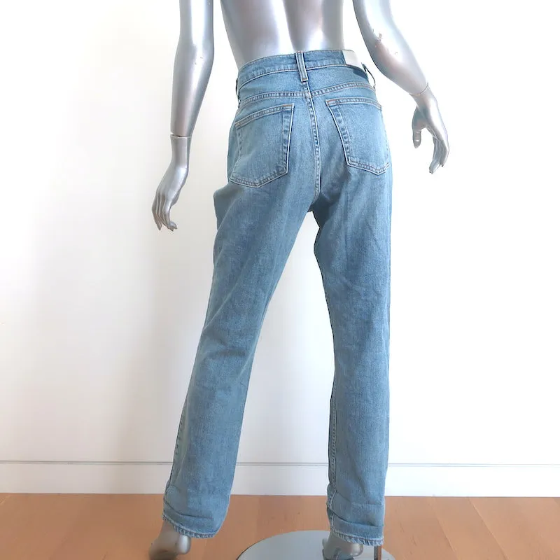 RE/DONE Cindy Crawford High Rise Stretch Jeans Super Light Blue Size 32