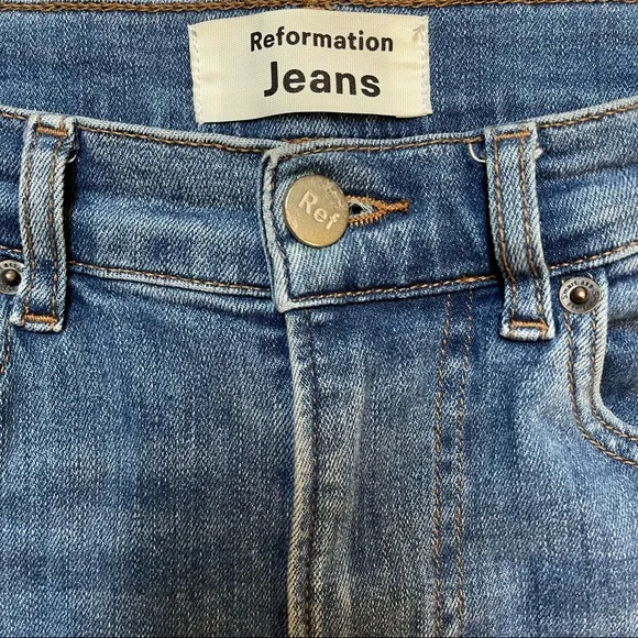 Reformation Jeans High and Skinny Jean In Darwin Size 26