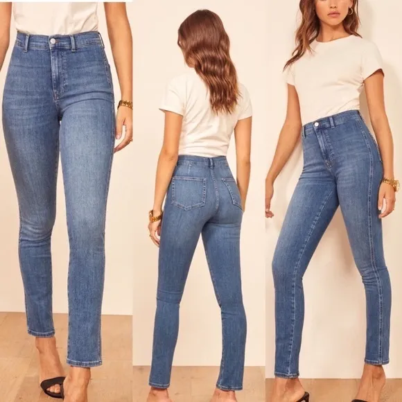 Reformation Jeans High and Skinny Jean In Darwin Size 26