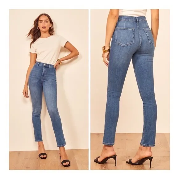 Reformation Jeans High and Skinny Jean In Darwin Size 26