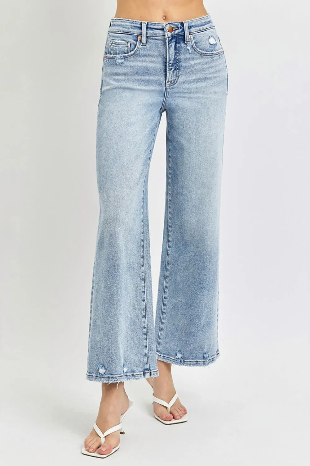 Risen Tummy Control Wide Leg Jeans