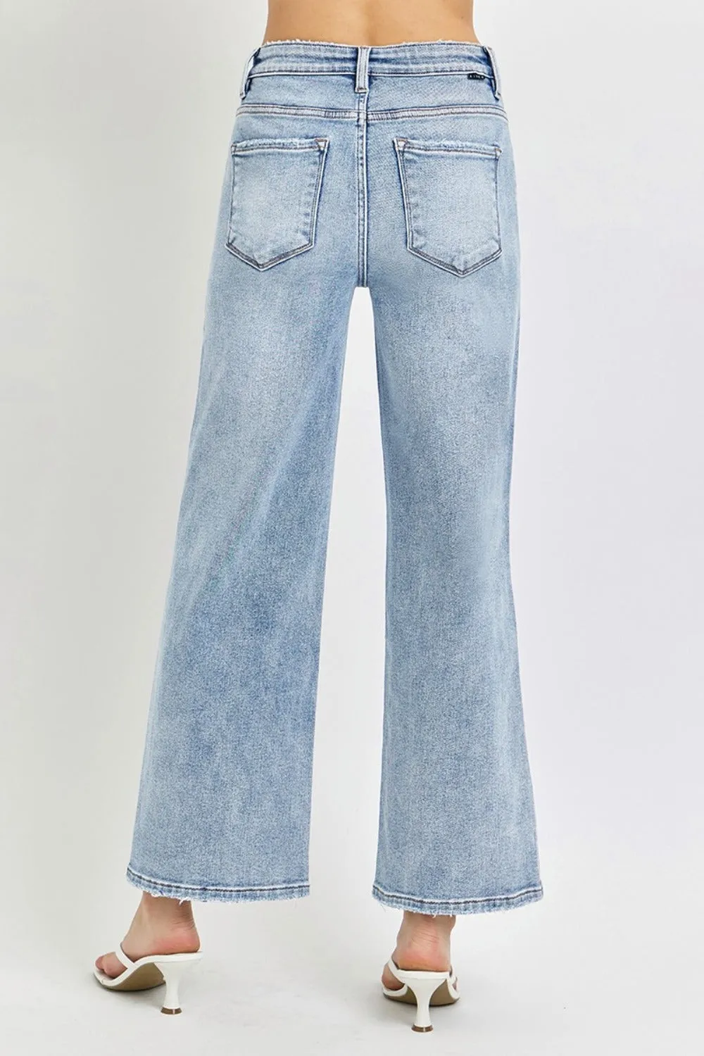 Risen Tummy Control Wide Leg Jeans