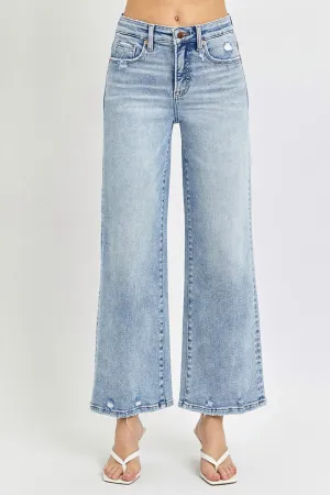 Risen Tummy Control Wide Leg Jeans