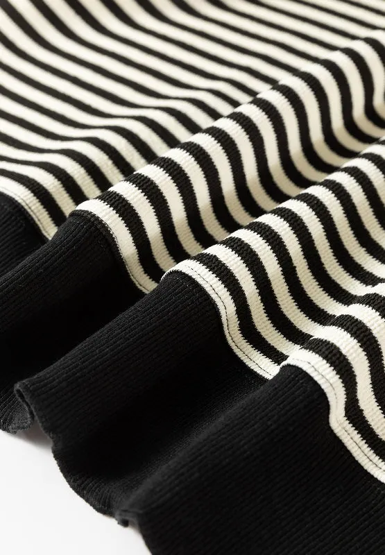 Ronnie Striped Round Neck Long Sleeve Sweatshirt