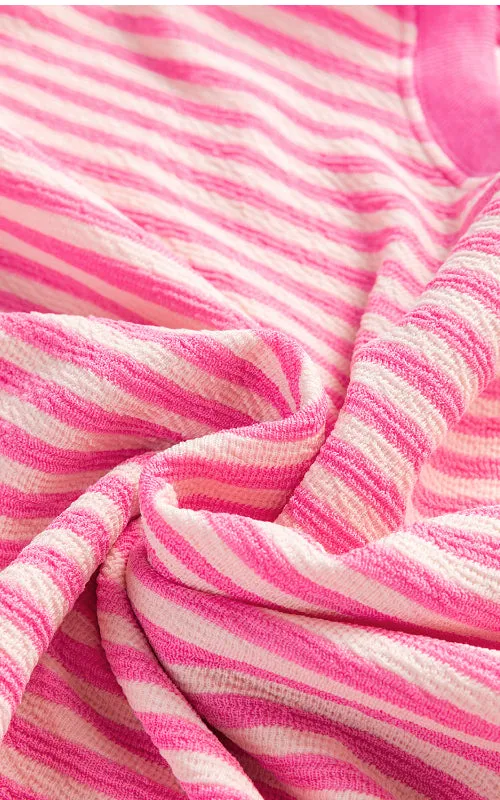 Ronnie Striped Round Neck Long Sleeve Sweatshirt