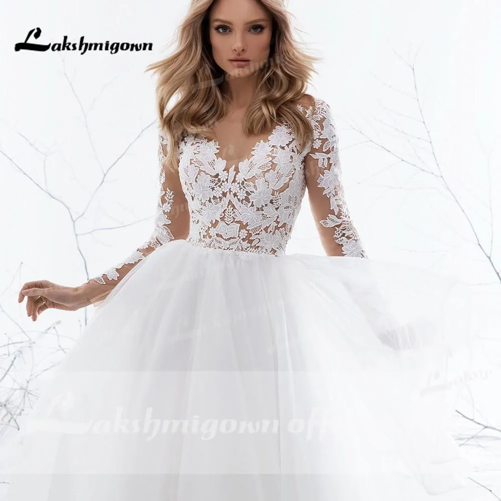 Roycebridal Long sleeves Wedding Dress A-Line