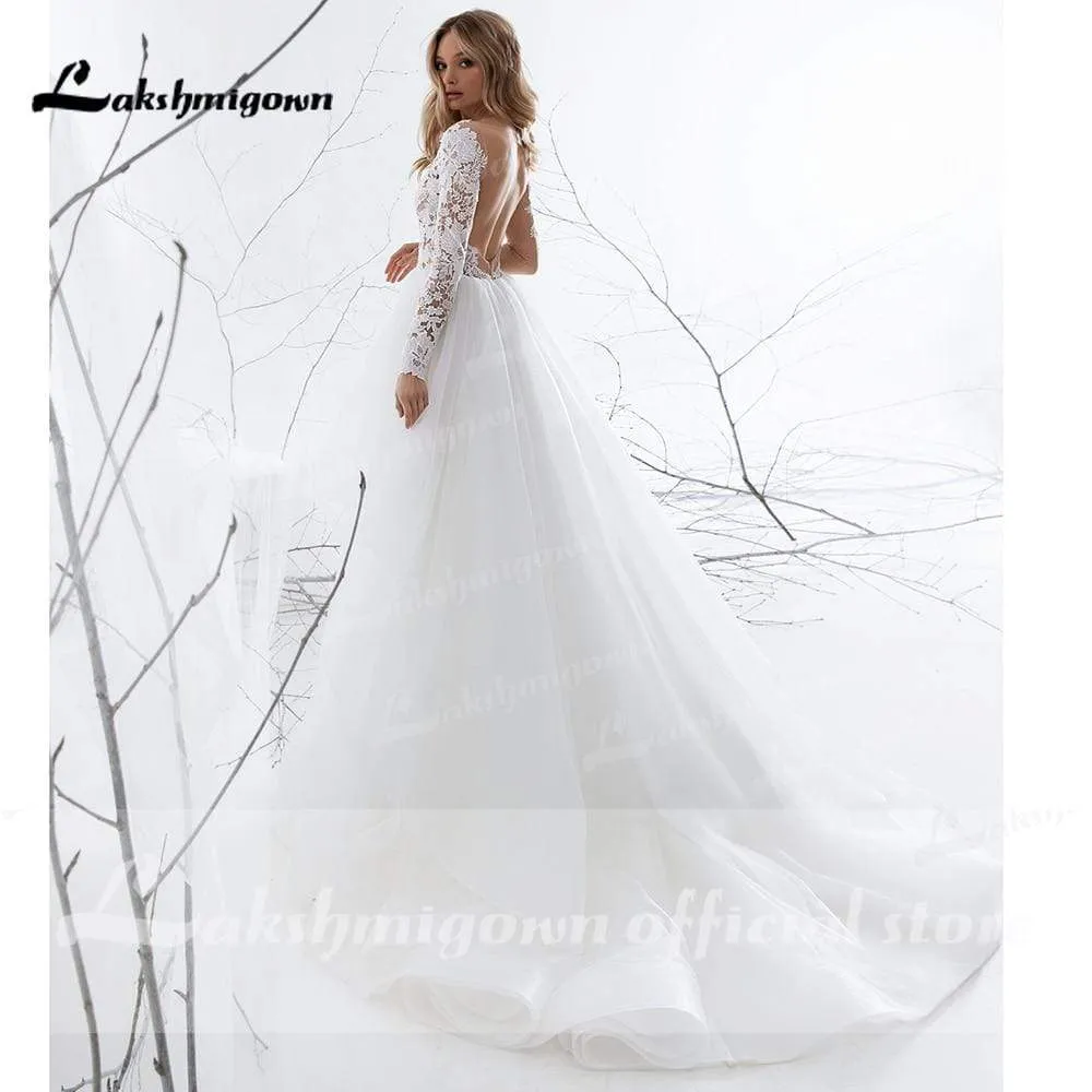 Roycebridal Long sleeves Wedding Dress A-Line