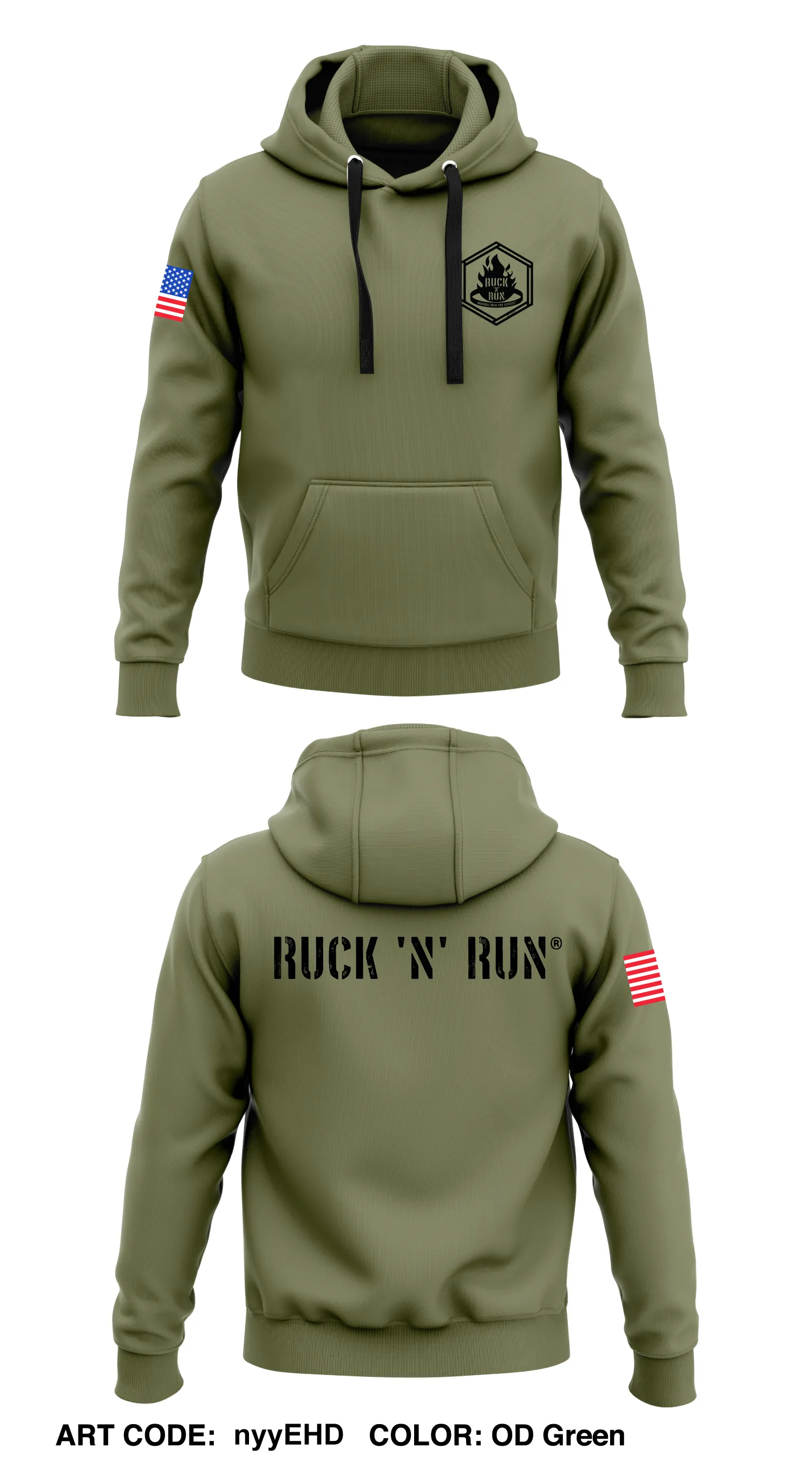 Ruck 'N' Run® Store 1 Core Men's Hooded Performance Sweatshirt - nyyEHD