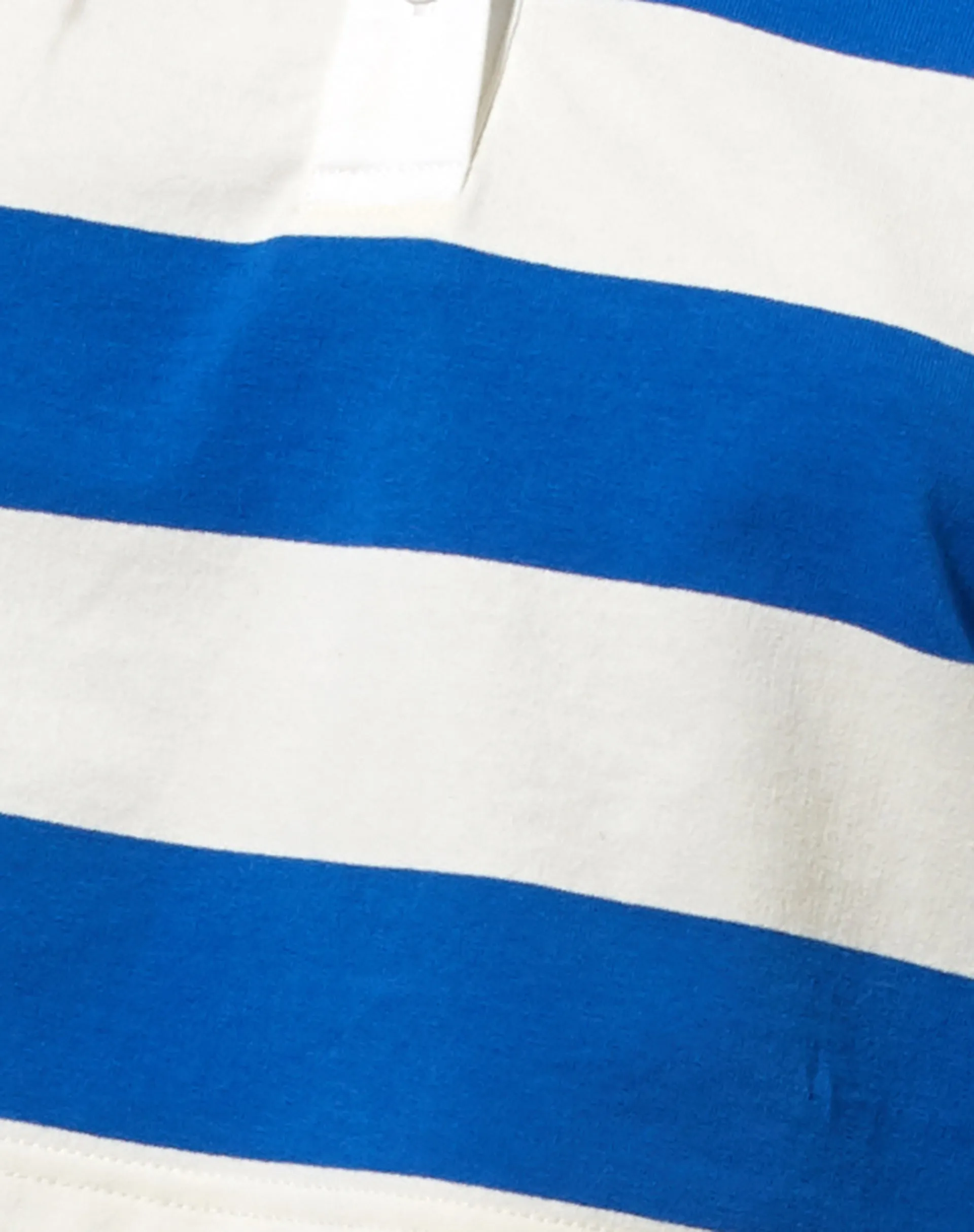 Sarin Polo Top in Stripe Ivory and Blue