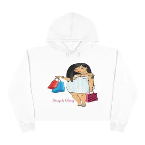 Sassy & Classy Crop Hoodie, Custom hoodie, Graphic hoodie, Personalized hoodie, Cartoon Hoodie