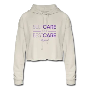 Self Care Ivory Women's Cropped Hoodie