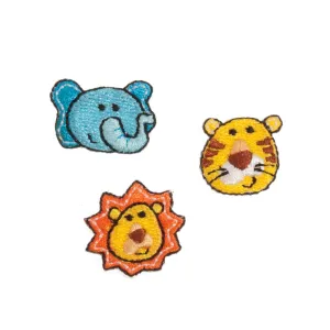 Sew On Motifs Lace Jeans Dresses Applique Patches Craft 2cm -Lion Tiger Elephant