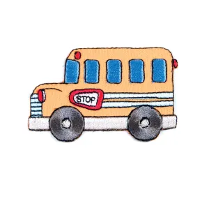 Sew On Motifs Lace Jeans Dresses Garments Appliques Patches 3.7 cm -School Bus