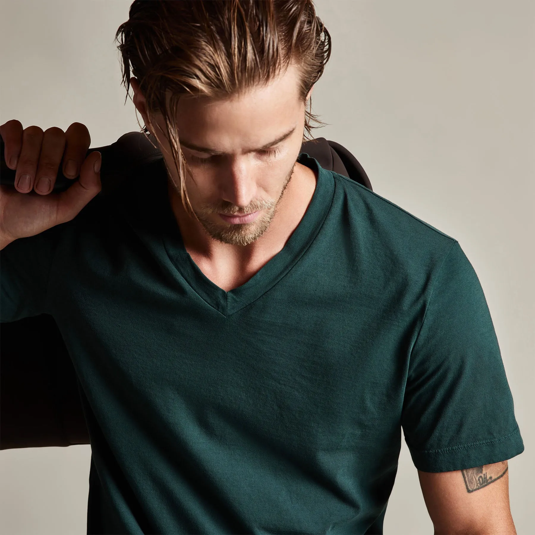 Short Sleeve V Neck - Canopy Pigment