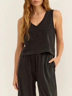 Sloane V-Neck Tank - Black