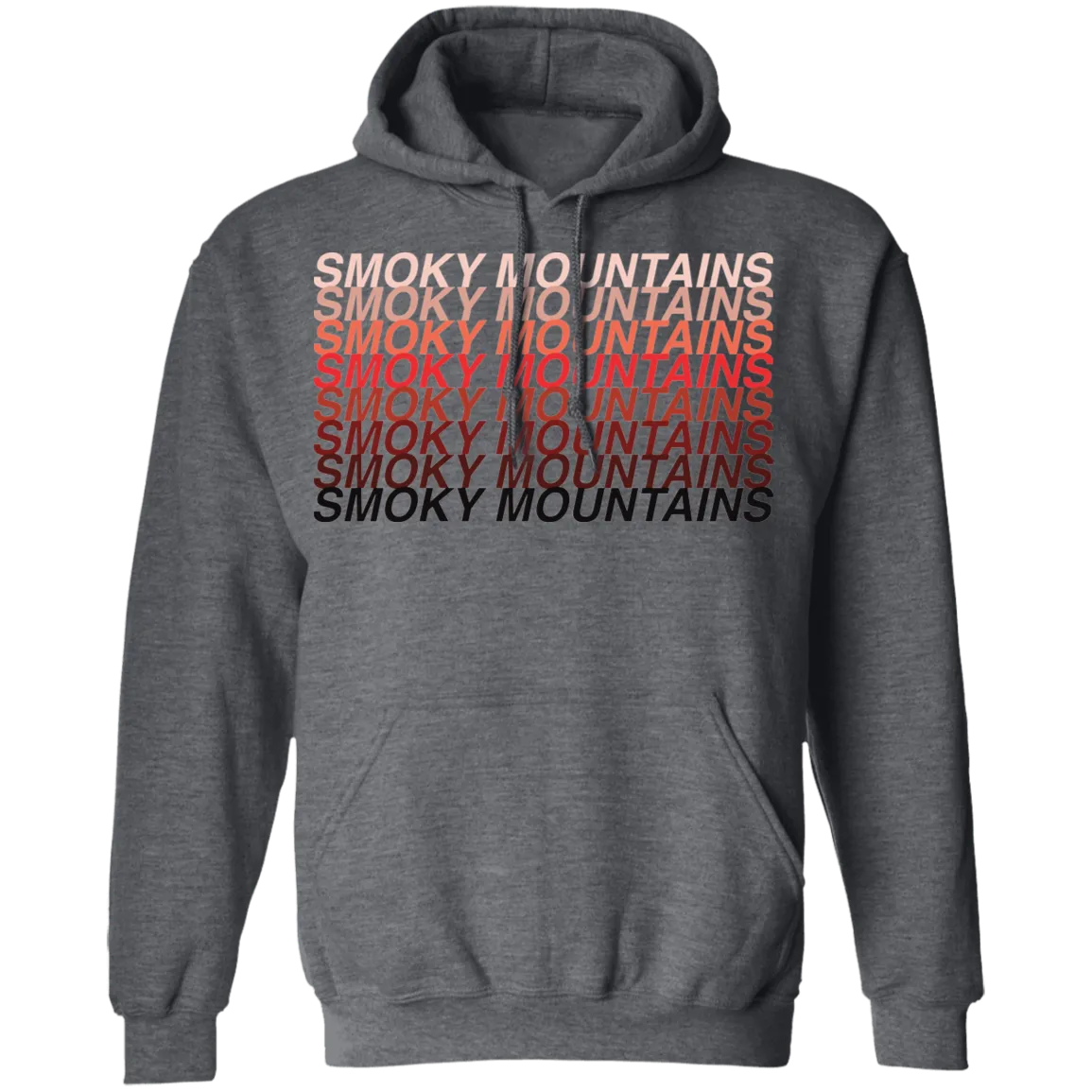 Smoky Mountains Red Ombre - Pullover Hoodie