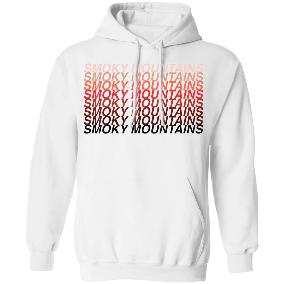Smoky Mountains Red Ombre - Pullover Hoodie