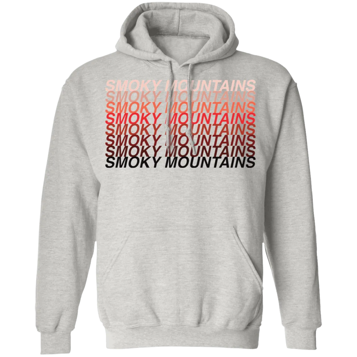 Smoky Mountains Red Ombre - Pullover Hoodie