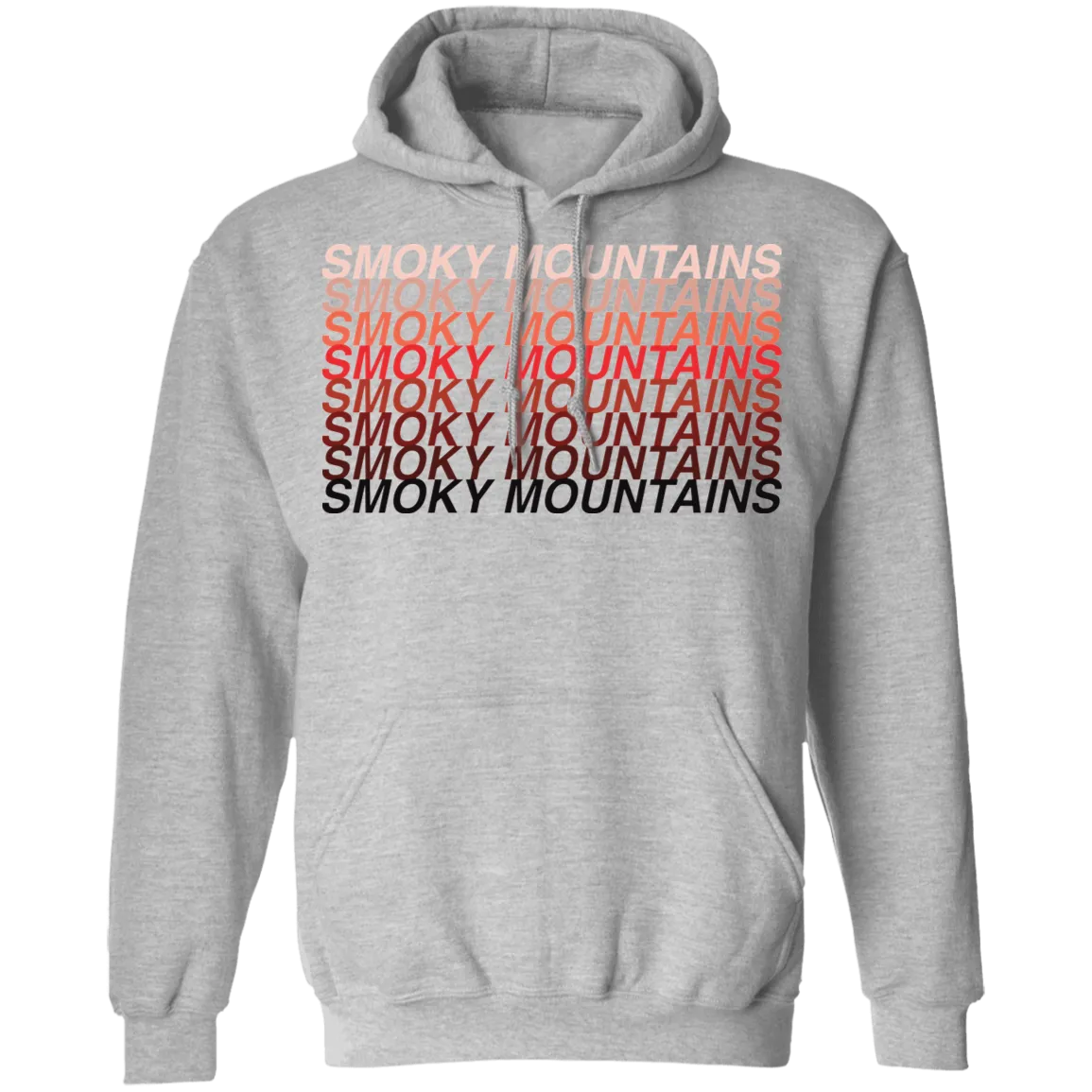 Smoky Mountains Red Ombre - Pullover Hoodie