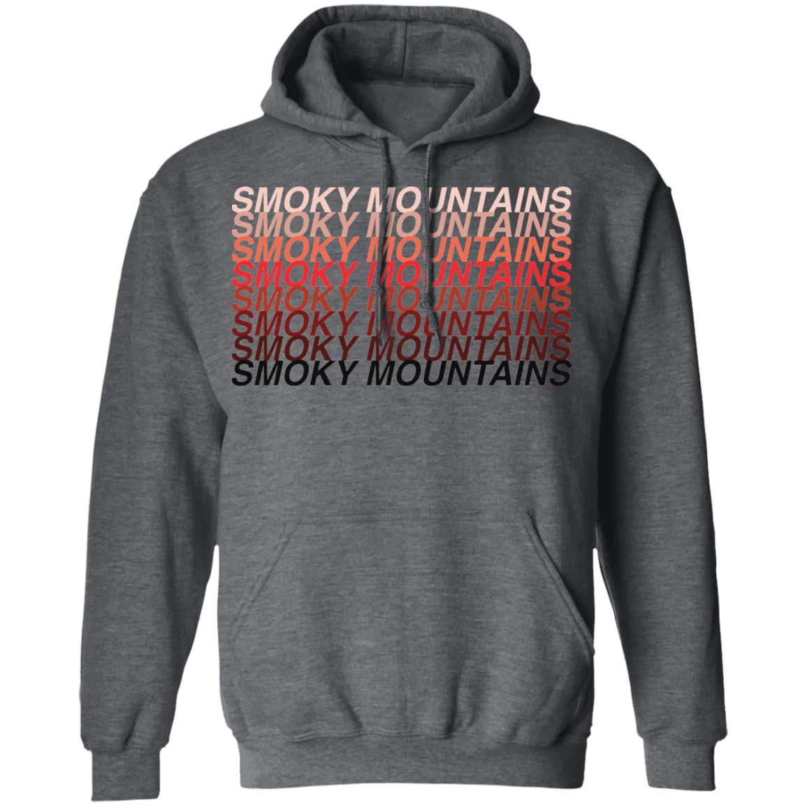Smoky Mountains Red Ombre - Pullover Hoodie
