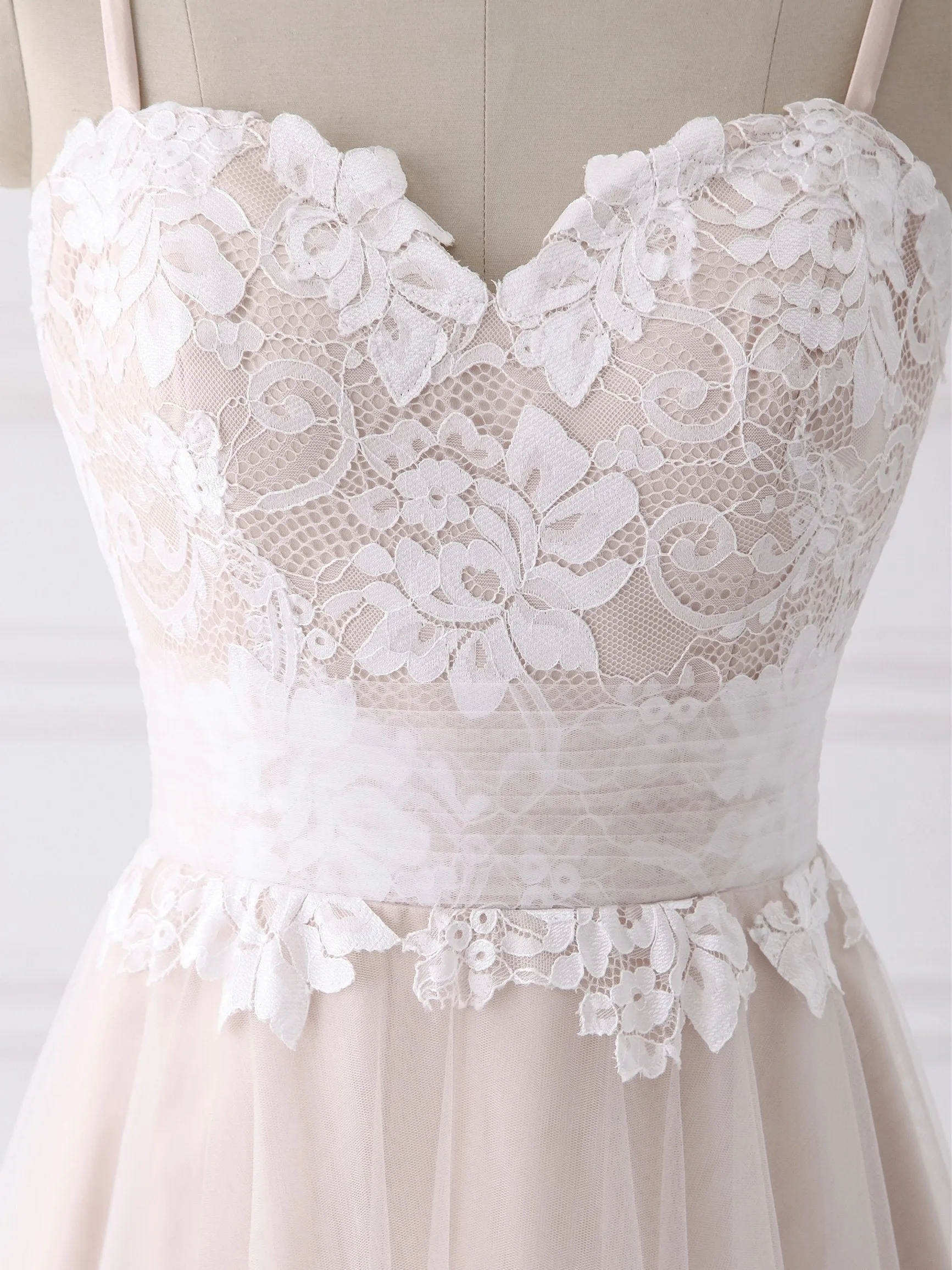 Spaghetti Straps Sweetheart A-line Cheap Wedding Dresses Online, WDY0210