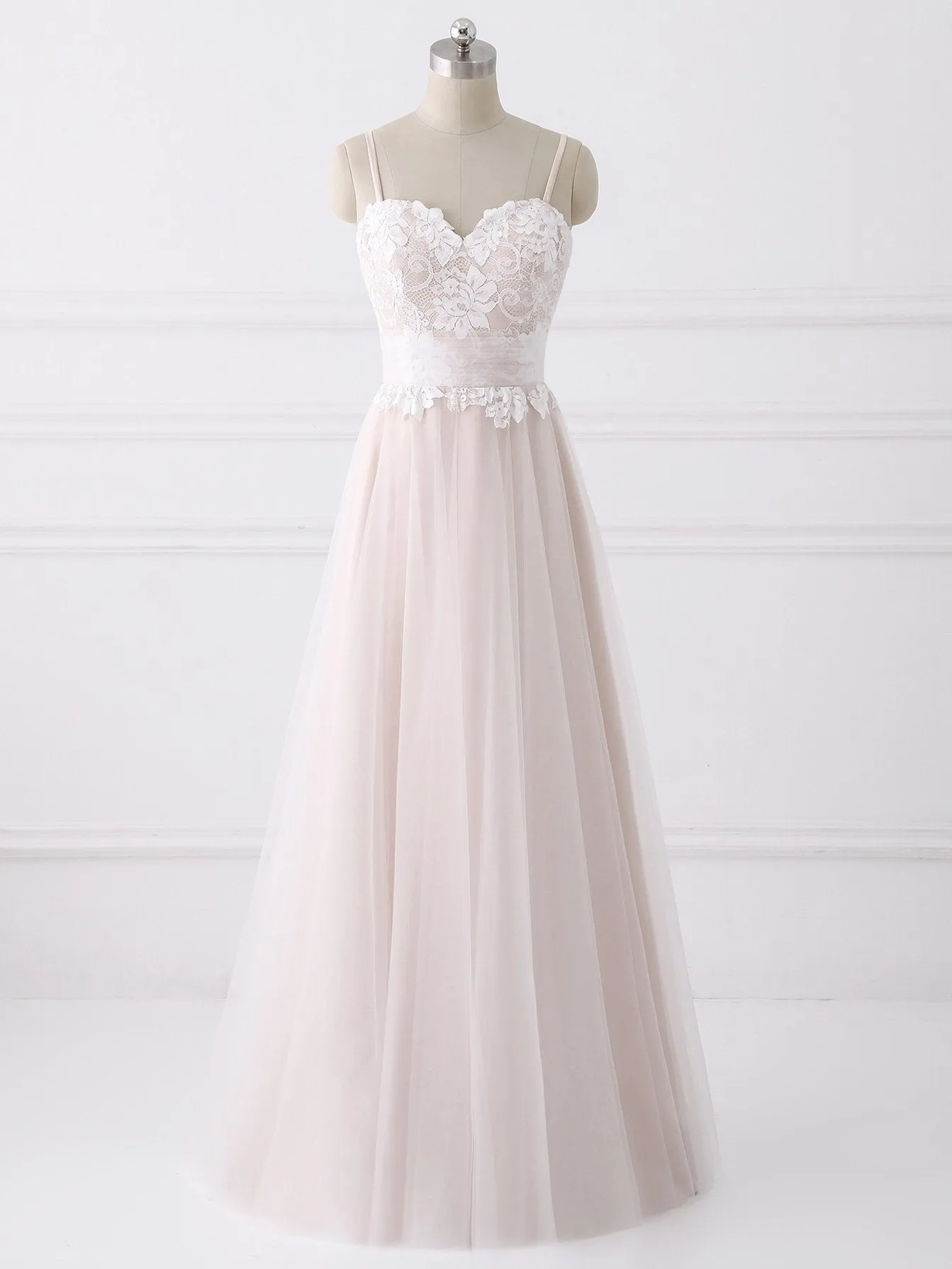 Spaghetti Straps Sweetheart A-line Cheap Wedding Dresses Online, WDY0210