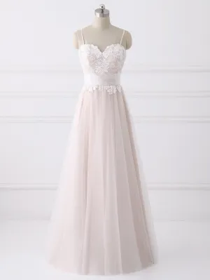 Spaghetti Straps Sweetheart A-line Cheap Wedding Dresses Online, WDY0210