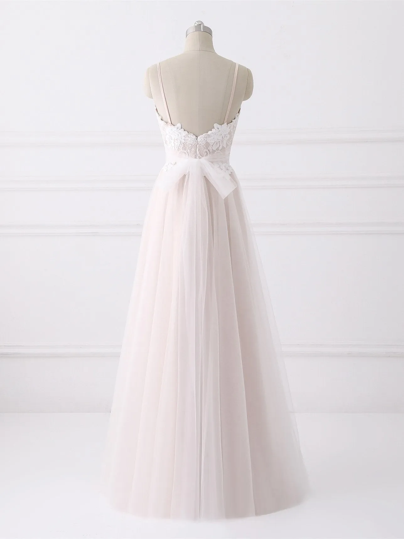 Spaghetti Straps Sweetheart A-line Cheap Wedding Dresses Online, WDY0210