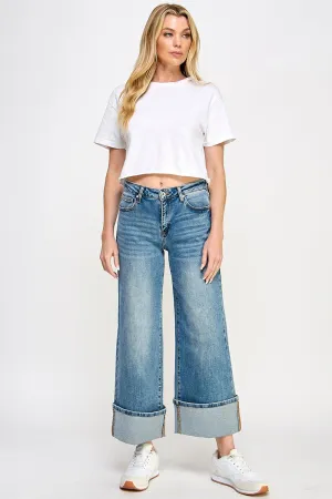 Special A Mid Rise Wide Leg Jeans