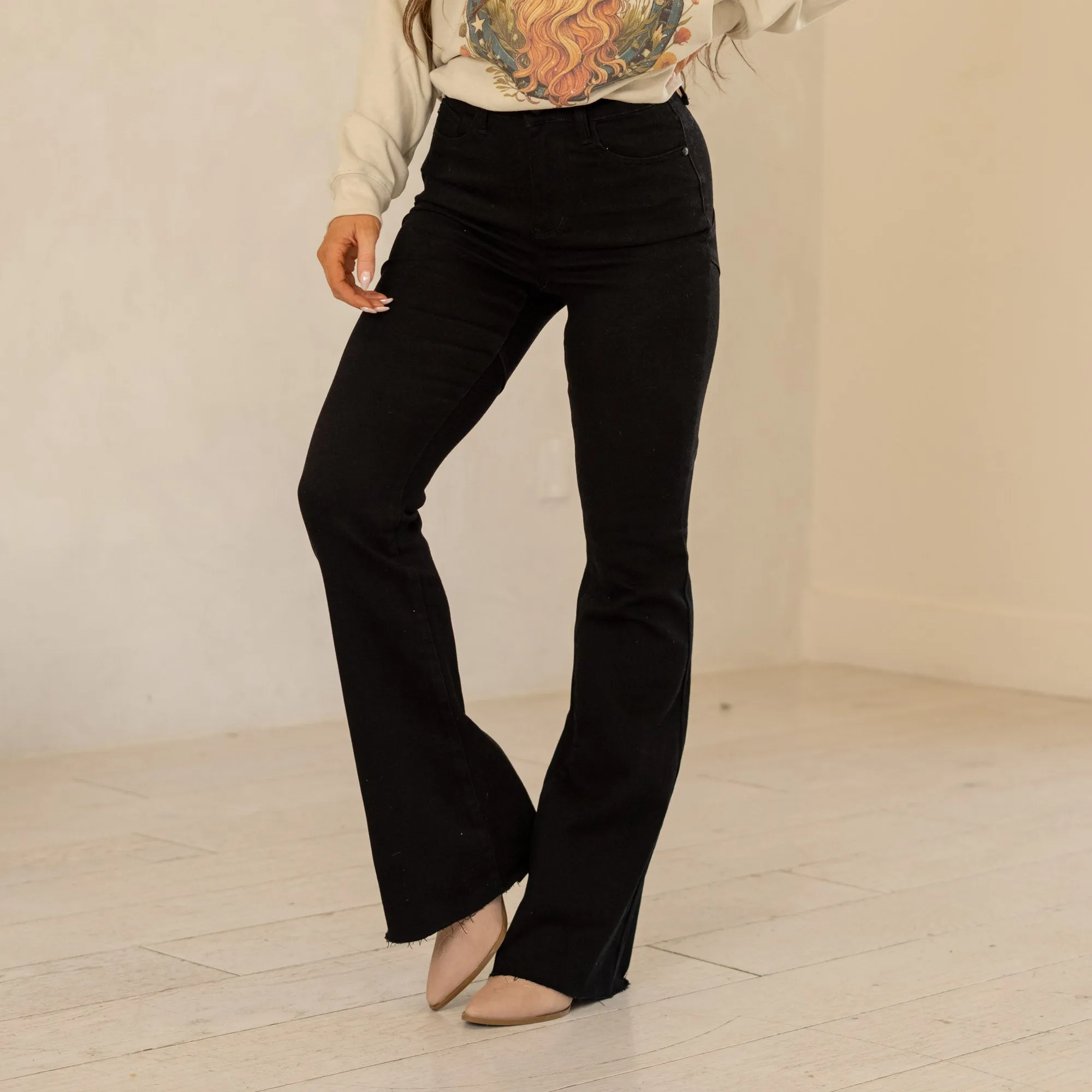 Star Of the Show High Rise Flare Regular & Plus Sizes