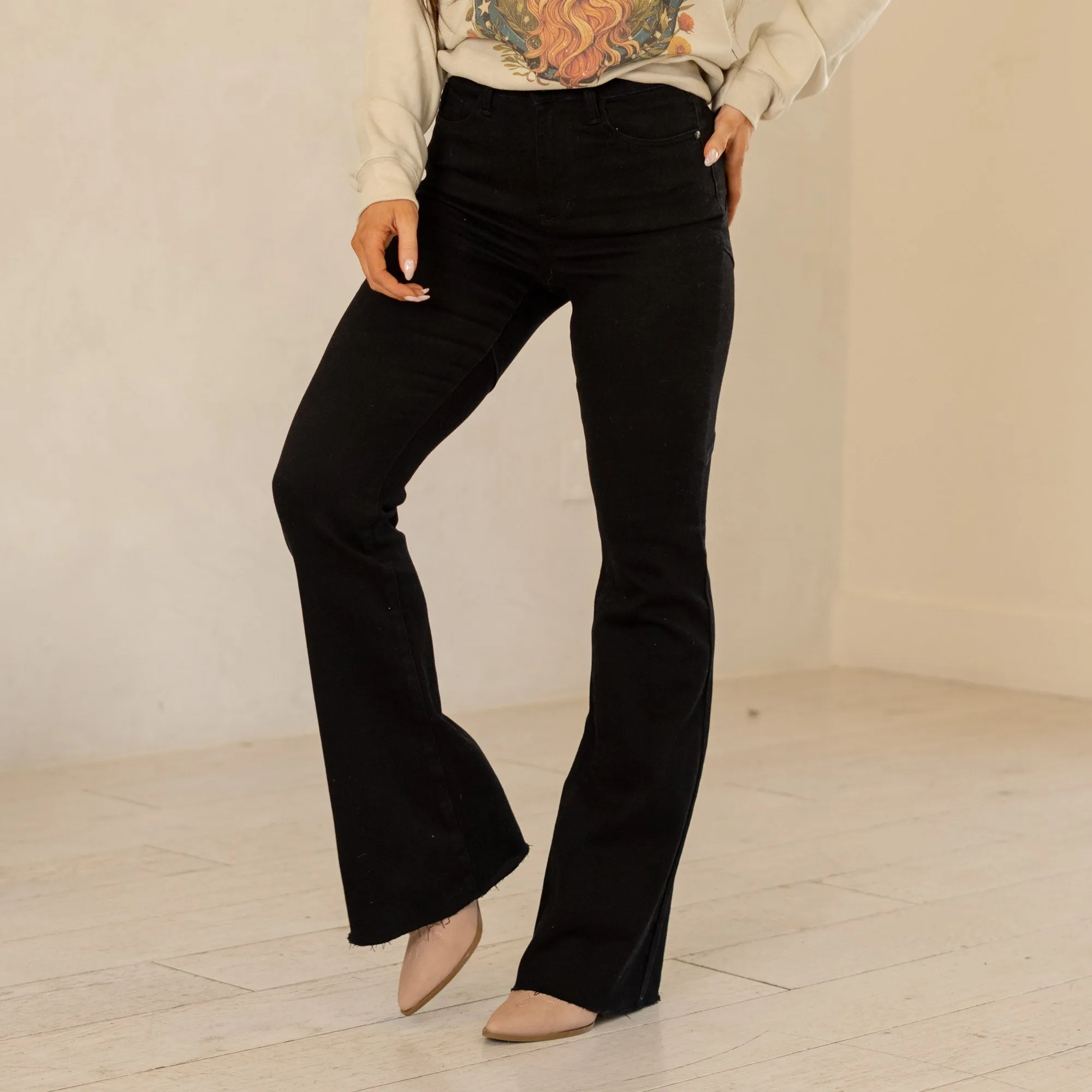 Star Of the Show High Rise Flare Regular & Plus Sizes