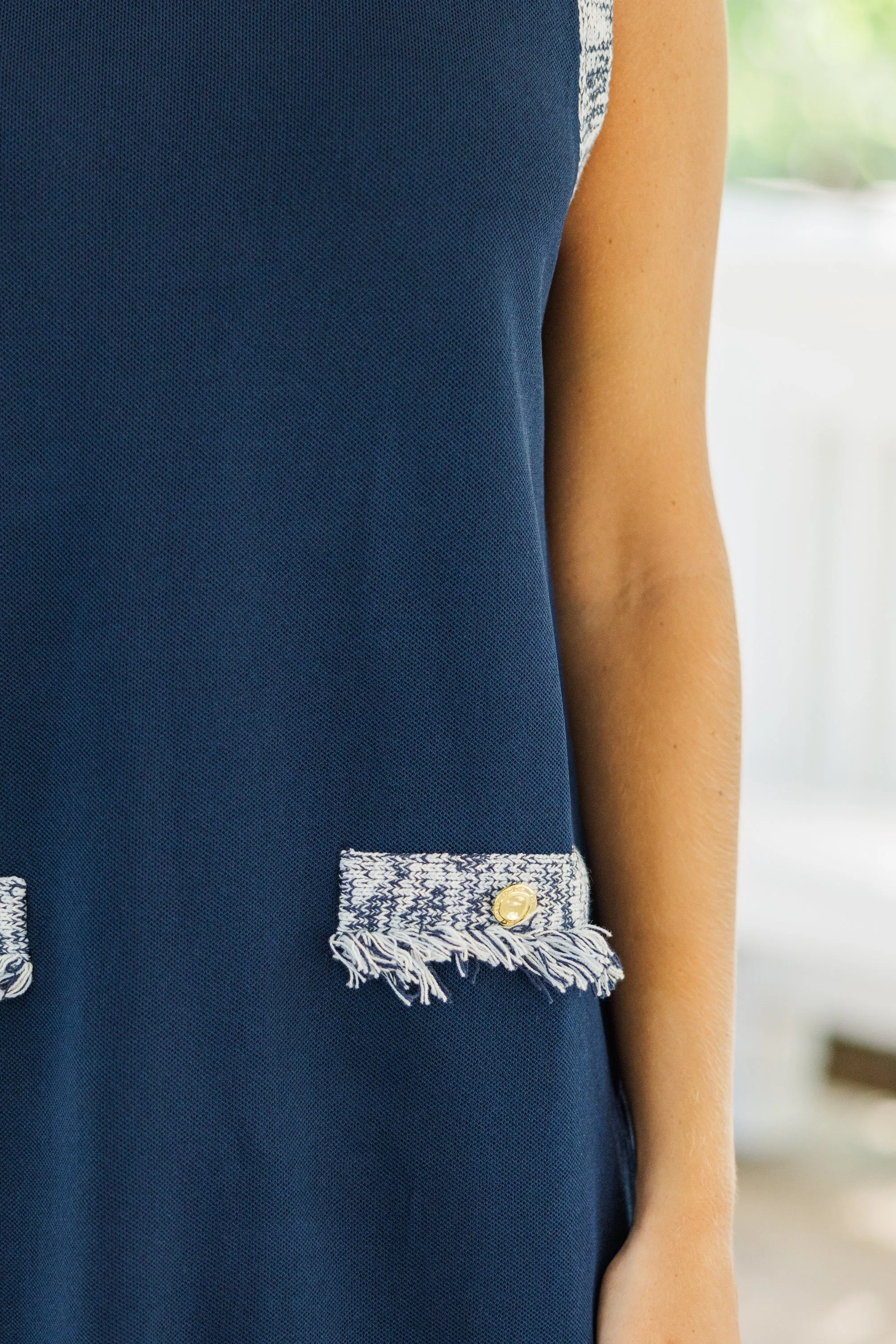 Stay In Your Thoughts Navy Blue Dress