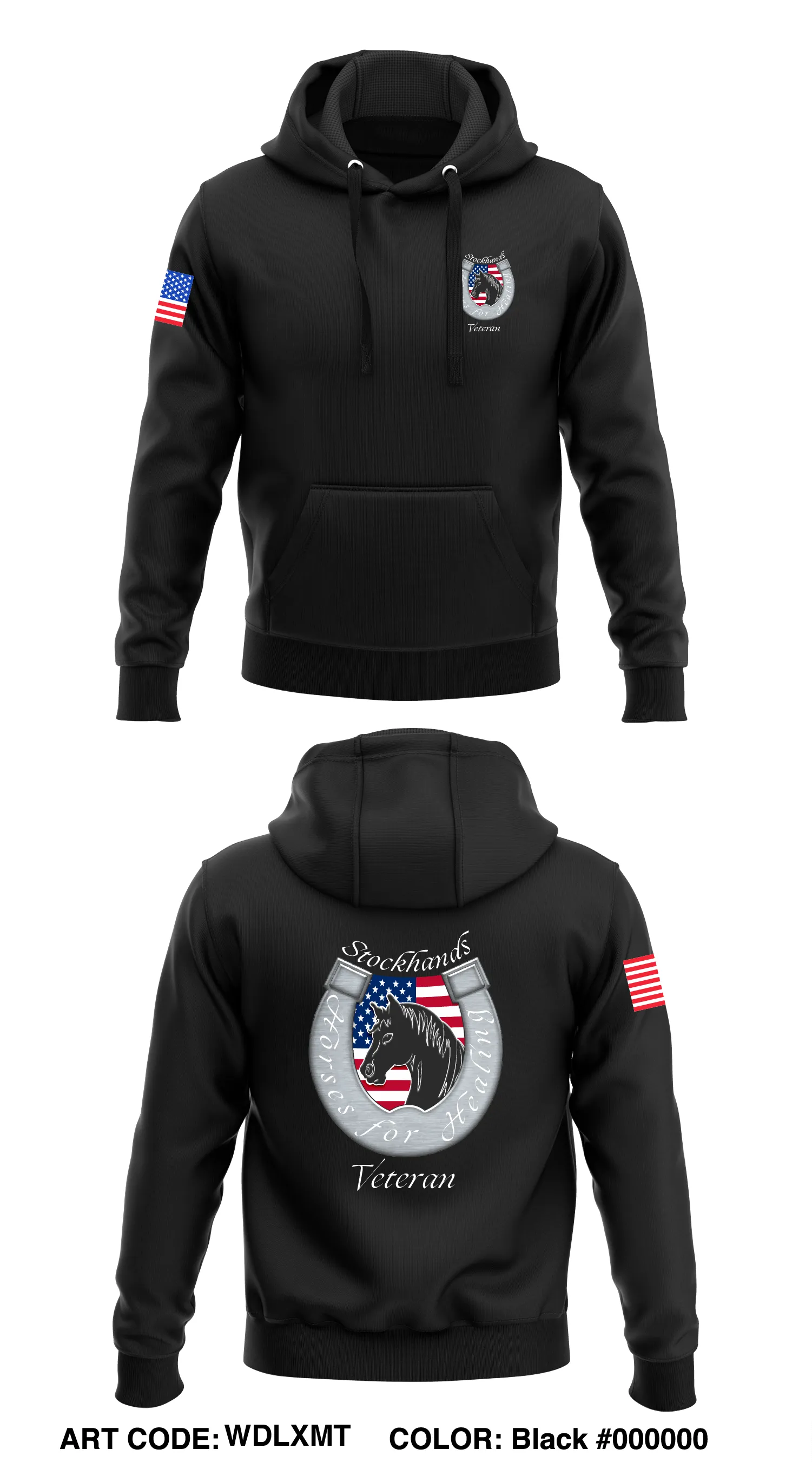 Stockshands Horses For Healing Store 1  Core Men's Hooded Performance Sweatshirt - WDLXMT